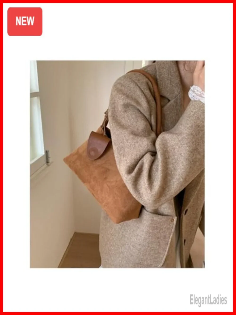 Faux Suede Top Handle Hobo Bag Large Capacity Tote Shoulder Crossbody
